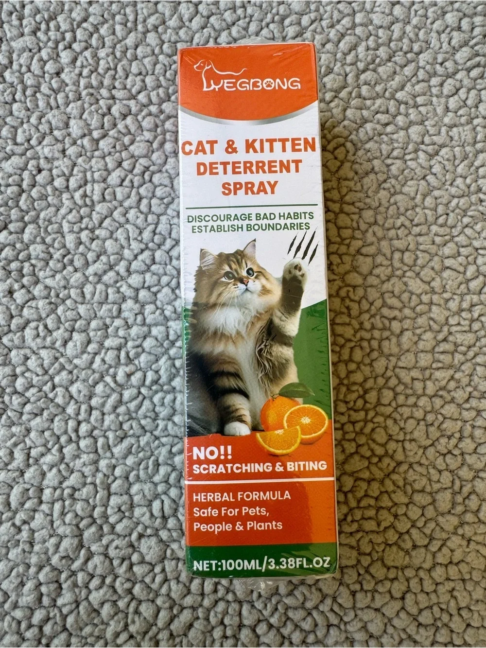 Cat Deterrent Spray Indoor Ourdoor natural 100 ML/3.38FL.OZ NEW IN BOX